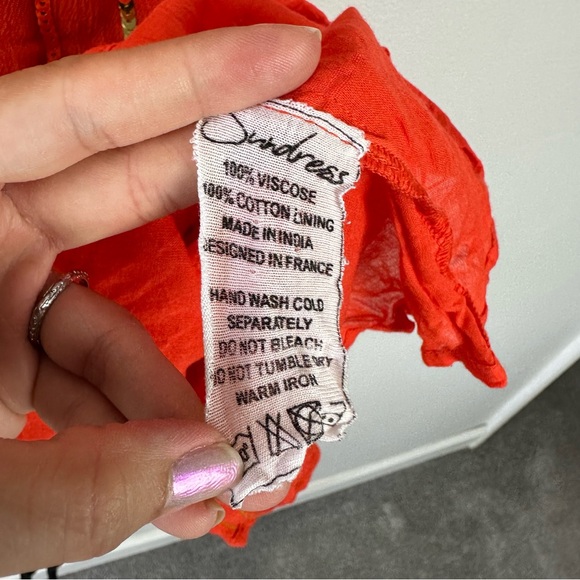 Sundress Tara Milk Tea Bella Orange Gold Sequin Dress - Picture 5 of 7